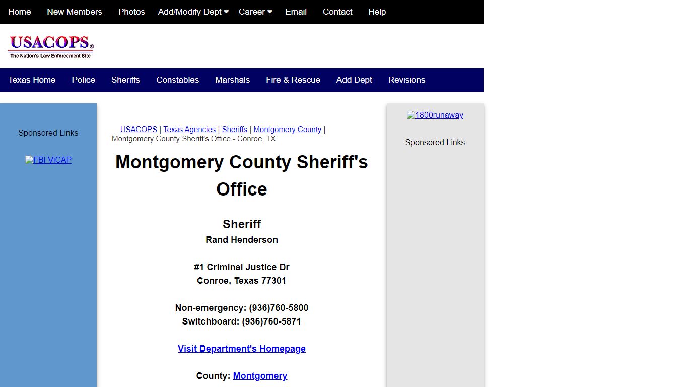 Montgomery County Sheriff's Office in Conroe, Texas